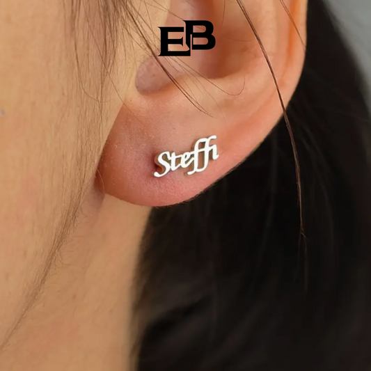 Custom Name Earring - Pure 925 Silver