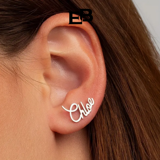 Custom Name Earring - Pure 925 Silver