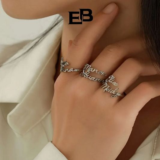 Custom Name Ring - Pure 925 Silver